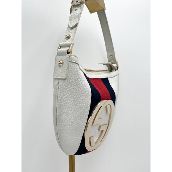 Gucci Blondie White Calfskin Leather Mini Hobo Shoulder Bag - Picture 4 of 13
